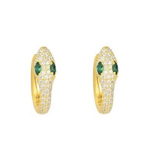 Snake Huggies Hoop Earrings